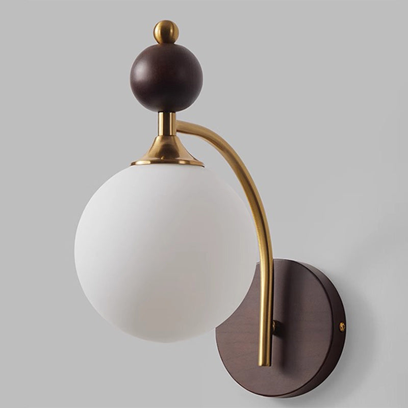 Round Lampshade Ash Hardware 1 - Light Wall Sconce Lamp