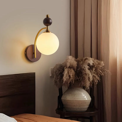 Round Lampshade Ash Hardware 1 - Light Wall Sconce Lamp