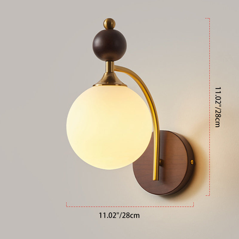 Round Lampshade Ash Hardware 1 - Light Wall Sconce Lamp