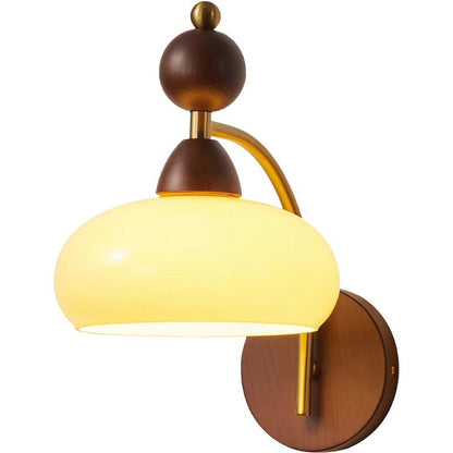 Round Lampshade Ash Hardware 1 - Light Wall Sconce Lamp