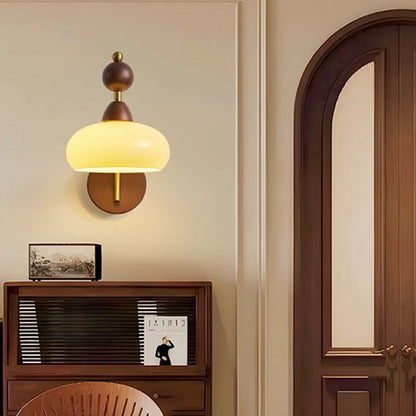 Round Lampshade Ash Hardware 1 - Light Wall Sconce Lamp