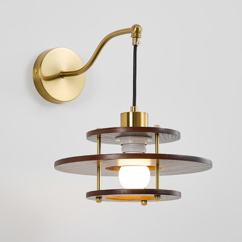 French Hexagon Ash Hardware 1 - Light Wall Sconce Lamp