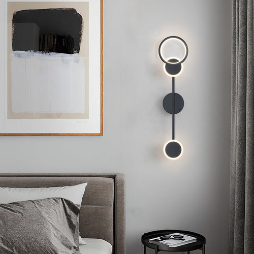 Art Deco Round Acrylic Aluminum Iron LED Wall Sconce Lamp