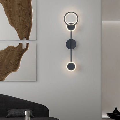 Art Deco Round Acrylic Aluminum Iron LED Wall Sconce Lamp