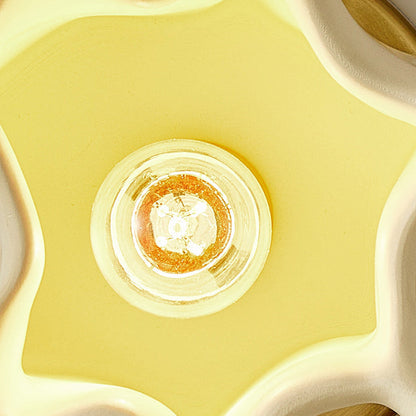 Cream Petal Iron Resin Lampshade 1 - Light Wall Sconce Lamp