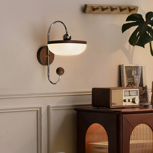 Semicircle Acrylic Lampshade Iron LED Wall Sconce Lamp