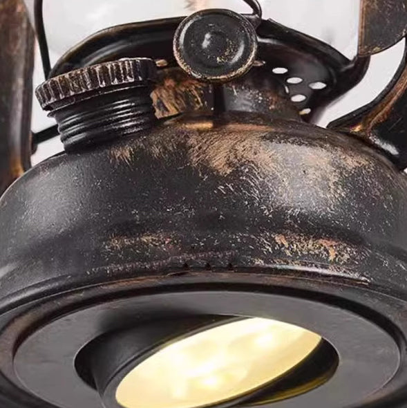 Glass Iron Lampshade 1/2 - Light Wall Sconce Lamp