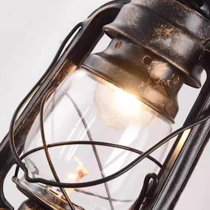 Glass Iron Lampshade 1/2 - Light Wall Sconce Lamp
