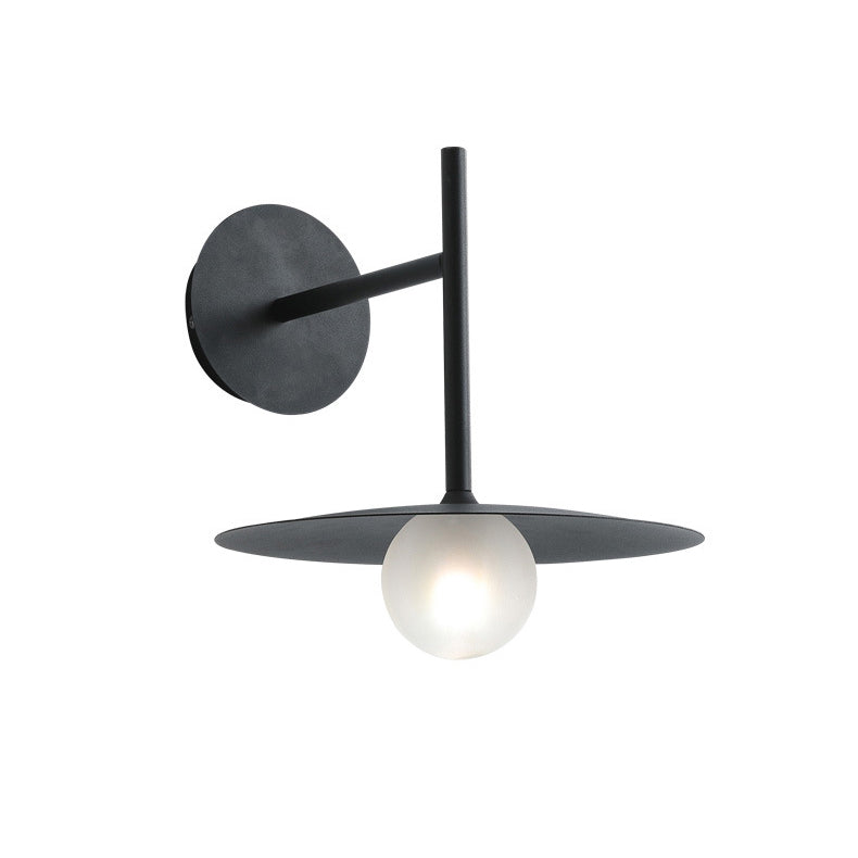 Simplicity Glass Lampshade Iron 1 - Light Wall Sconce Lamp