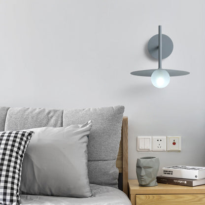 Simplicity Glass Lampshade Iron 1 - Light Wall Sconce Lamp