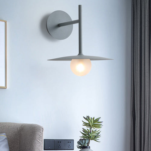 Simplicity Glass Lampshade Iron 1 - Light Wall Sconce Lamp
