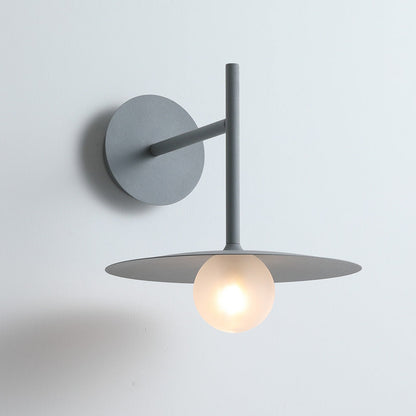 Simplicity Glass Lampshade Iron 1 - Light Wall Sconce Lamp