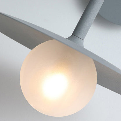 Simplicity Glass Lampshade Iron 1 - Light Wall Sconce Lamp