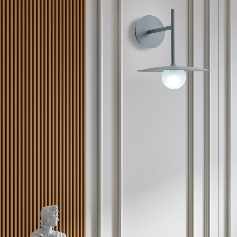 Simplicity Glass Lampshade Iron 1 - Light Wall Sconce Lamp