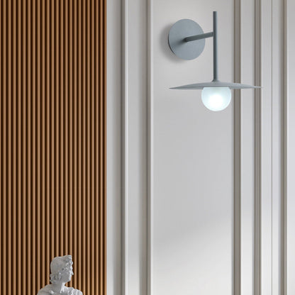 Simplicity Glass Lampshade Iron 1 - Light Wall Sconce Lamp