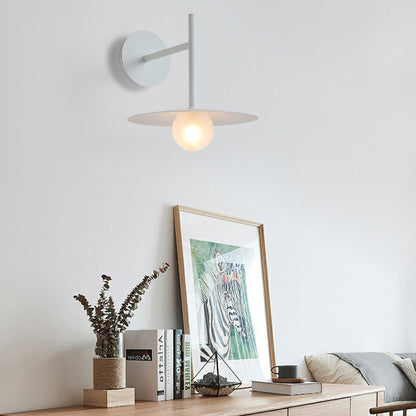 Simplicity Glass Lampshade Iron 1 - Light Wall Sconce Lamp