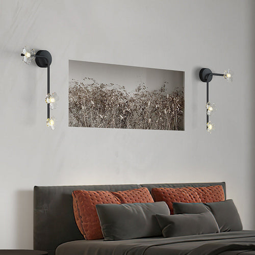 Deco Flowers Acrylic Iron Lampshade LED Wall Sconce Lamp