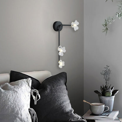 Deco Flowers Acrylic Iron Lampshade LED Wall Sconce Lamp