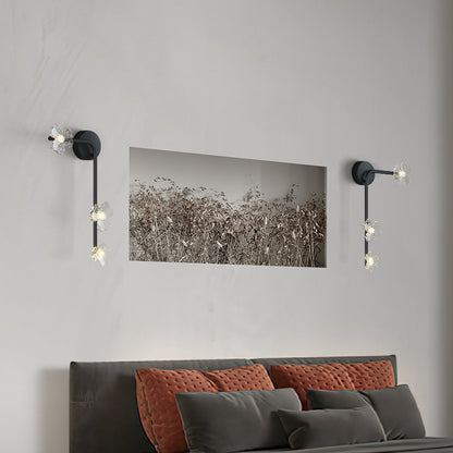 Deco Flowers Acrylic Iron Lampshade LED Wall Sconce Lamp