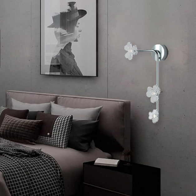 Deco Flowers Acrylic Iron Lampshade LED Wall Sconce Lamp