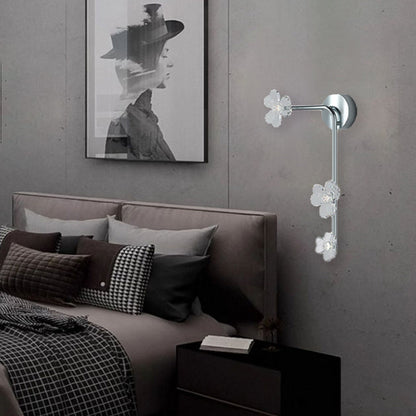 Deco Flowers Acrylic Iron Lampshade LED Wall Sconce Lamp