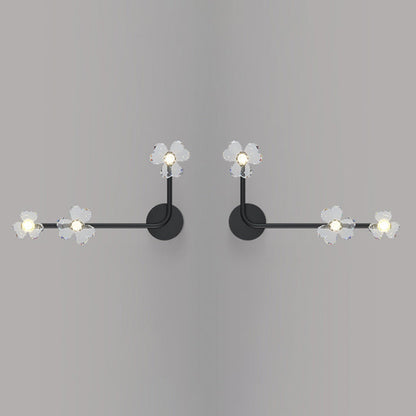 Deco Flowers Acrylic Iron Lampshade LED Wall Sconce Lamp