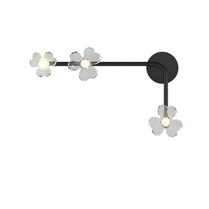 Deco Flowers Acrylic Iron Lampshade LED Wall Sconce Lamp