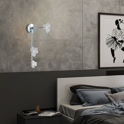 Deco Flowers Acrylic Iron Lampshade LED Wall Sconce Lamp