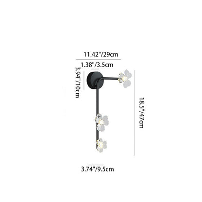 Deco Flowers Acrylic Iron Lampshade LED Wall Sconce Lamp