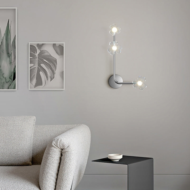 Deco Flowers Acrylic Iron Lampshade LED Wall Sconce Lamp