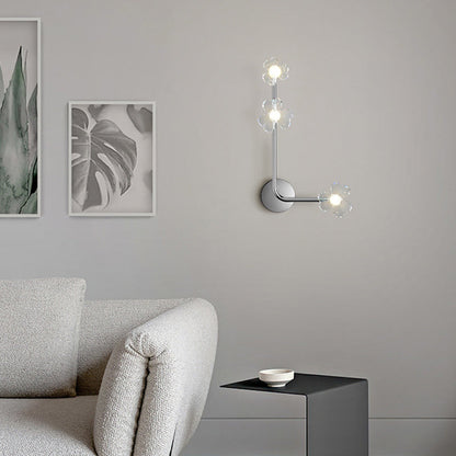 Deco Flowers Acrylic Iron Lampshade LED Wall Sconce Lamp