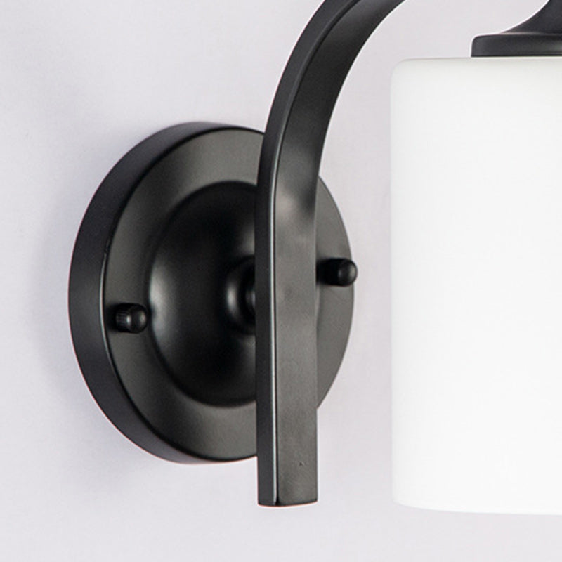 Simplicity Glass Lampshade Iron 1 - Light Wall Sconce Lamp