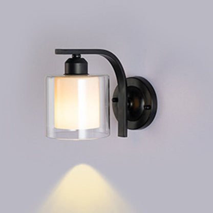Simplicity Glass Lampshade Iron 1 - Light Wall Sconce Lamp
