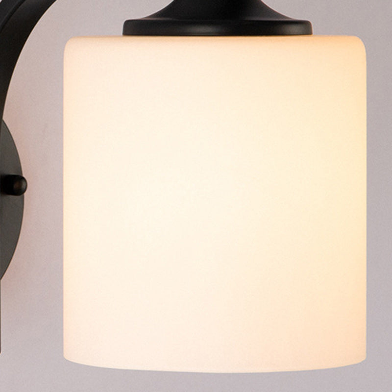 Simplicity Glass Lampshade Iron 1 - Light Wall Sconce Lamp
