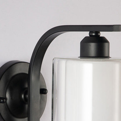 Simplicity Glass Lampshade Iron 1 - Light Wall Sconce Lamp