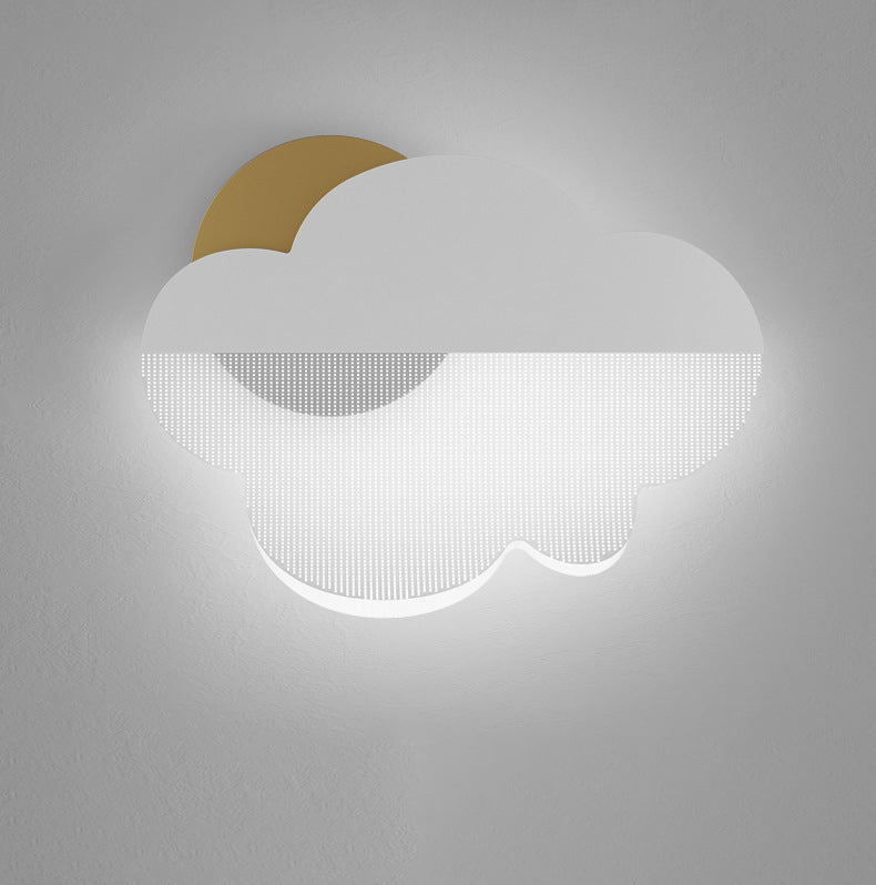 Creative Clouds Iron Acrylic Lampshade LED Wall Sconce Lamp