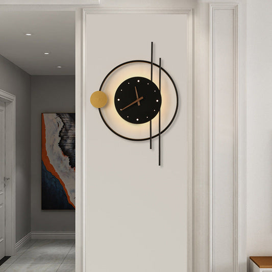 Creative Clocks Iron Acrylic Lampshade LED Wall Sconce Lamp
