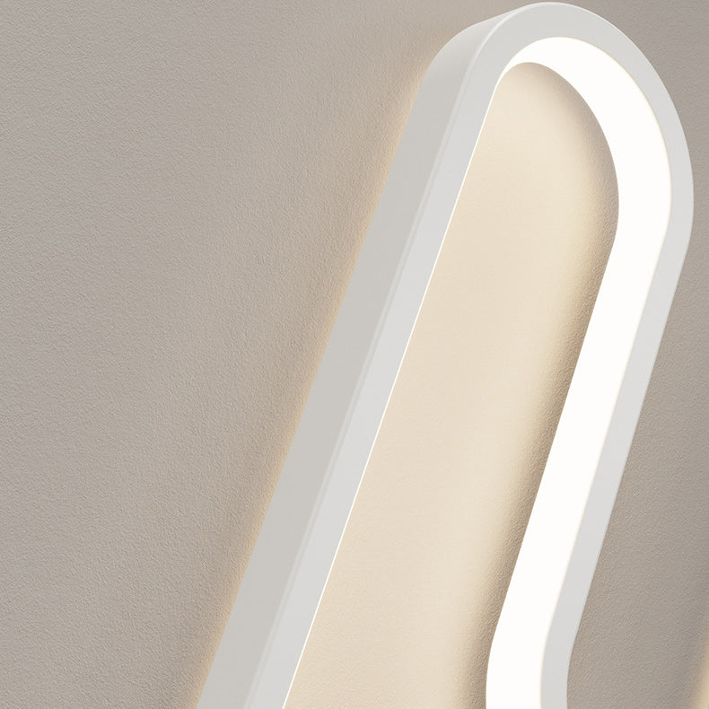Long Clock Iron Acrylic Lampshade LED Wall Sconce Lamp