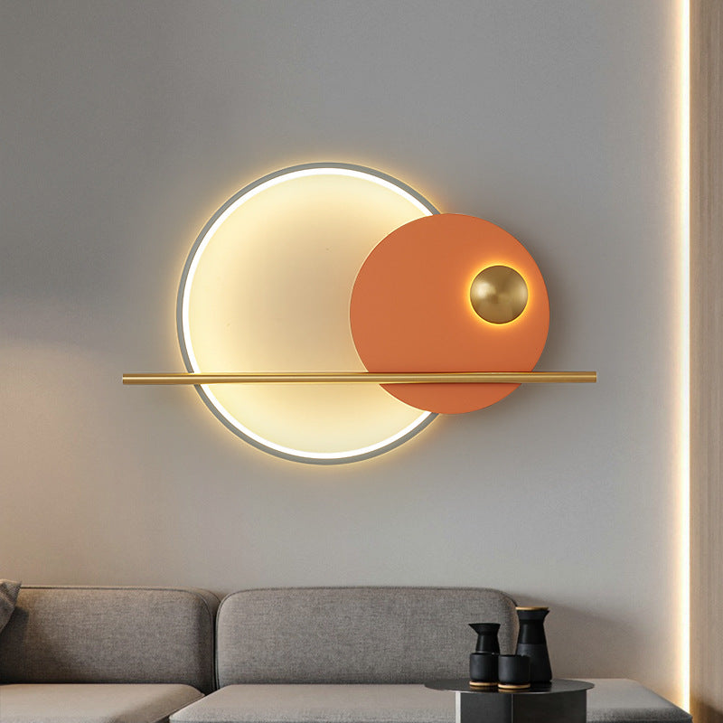 Stitching Iron Acrylic Lampshade LED Wall Sconce Lamp