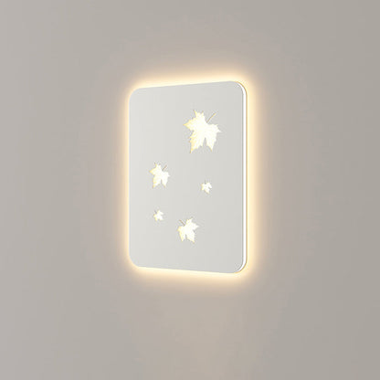 Rectangular Leaves Full Iron Lampshade LED Wall Sconce Lamp