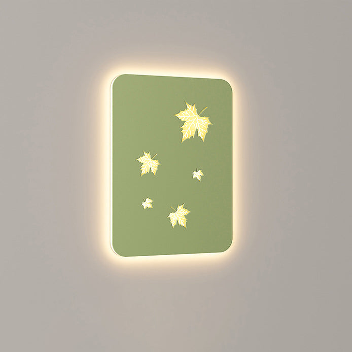 Rectangular Leaves Full Iron Lampshade LED Wall Sconce Lamp