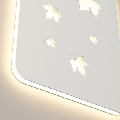 Rectangular Leaves Full Iron Lampshade LED Wall Sconce Lamp