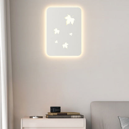 Rectangular Leaves Full Iron Lampshade LED Wall Sconce Lamp