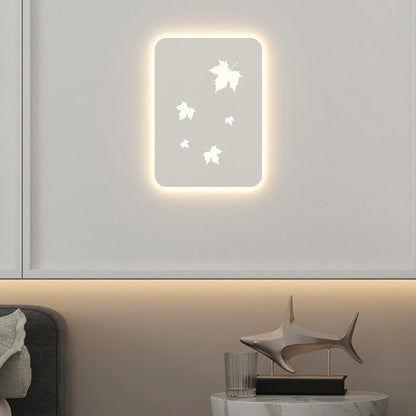 Rectangular Leaves Full Iron Lampshade LED Wall Sconce Lamp
