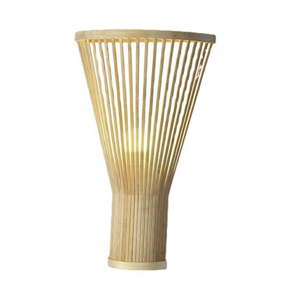 Japanese Shape Bamboo Lampshade 1 - Light Wall Sconce Lamp