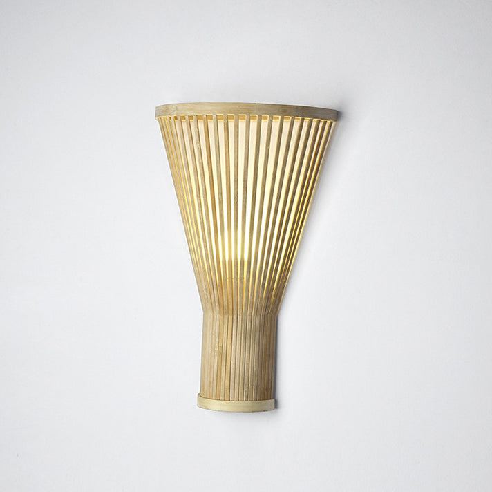 Japanese Shape Bamboo Lampshade 1 - Light Wall Sconce Lamp