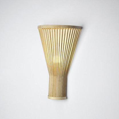 Japanese Shape Bamboo Lampshade 1 - Light Wall Sconce Lamp