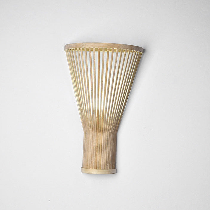 Japanese Shape Bamboo Lampshade 1 - Light Wall Sconce Lamp