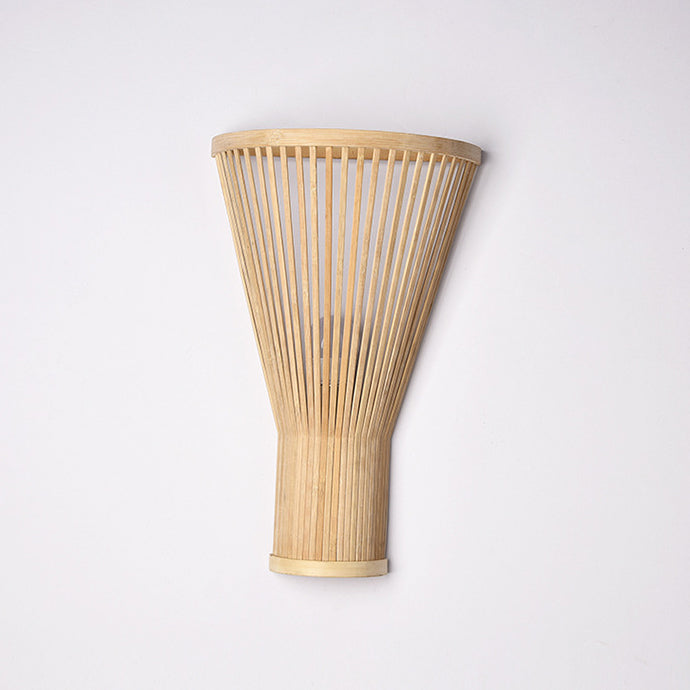 Japanese Shape Bamboo Lampshade 1 - Light Wall Sconce Lamp