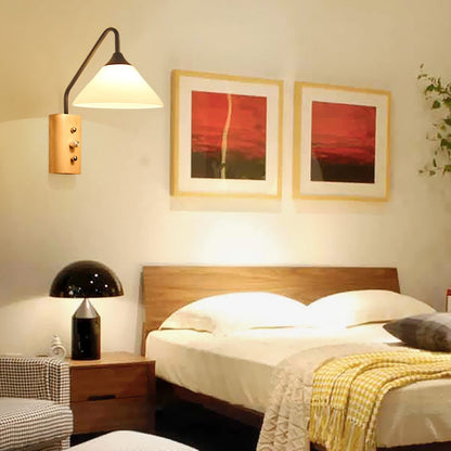 Japanese Solid Wood Iron 1 - Light Wall Sconce Lamp